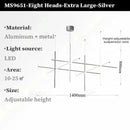 Axyaa Minimalist Villa Living Room LED Chandelier Staircase Lamp
