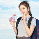 Axyaa Mini Transparent Water Bottle with Straw - Portable & Cute for Fitness & Outdoor
