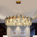 Axyaa Crystal Chandelier Pendant Lamp: Modern Luxury for Dining, Bedroom, Kitchen, Living Room
