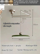 Axyaa UFO Cream Swing Arm Dining Room Chandelier - Modern Nordic Bauhaus Design
