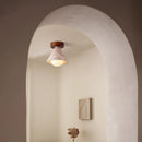 Axyaa Retro Style Yellow Cave Stone Ceiling Light for Hallway and Dressing Room