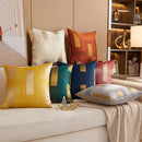 Axyaa Geometric Jacquard Square Cushion Cover 45x45 Polyester Throw Pillowcase