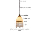 Axyaa Glass Shade LED Pendant Lights for Children's Bedroom Chandelier & Home Decor
