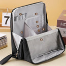 Axyaa Large Oxford Cosmetic Bag With Compartments & Waterproof Design