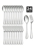 Axyaa Stainless Steel Fork and Spoon Set - Ideal for Home, Restaurant, Wedding, Party