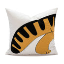 Axyaa Geometric Brown Embroidery Cushion Cover 45x45cm for Home Decoration