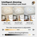 Axyaa LED Ceiling Light with Remote Control Dimming - Acrylic Chandelier for Home Decor