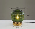 Axyaa Nordic Glass Table Lamp in White Blue Amber Smoky Gray for Modern Living Room