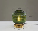 Axyaa Nordic Glass Table Lamp in White Blue Amber Smoky Gray for Modern Living Room