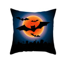 Axyaa Halloween Skull Cat Pumpkin Bat Castle Pillowcase 45x45cm
