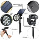 Axyaa Solar Powered 7LED Adjustable Spotlight Outdoor Wall Light