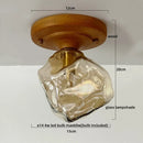 Axyaa Walnut Copper LED Ceiling Lights Modern Home Lighting