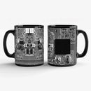 Circuit Board Design 11oz Ceramic Mug - Heat Resistant & Microwave Safe by Axyaa