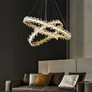 Axyaa Crystal LED Chandeliers: Luxury Lighting for Living Dining Kitchen Room
