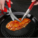 Axyaa Stainless Steel Long Handle Food Tongs - Korean Style, Multifunctional, Barbecue Clip