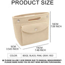 Axyaa Solid Color Felt Organizer: Multi-functional Wallet Insert for Bag & Cosmetic Storage