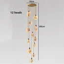 Axyaa Copper Marble Chandelier: Modern Luxury for Living Room, Bedroom, Restaurant, Villas & Homestay