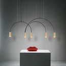 Axyaa Modern Spot Chandelier: Designer Arch Hanging Lamps for Restaurant Living Room Bedroom