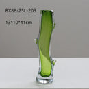 Axyaa Glass Vase Branch Fork Shape Thick Straight Bottle Floral Arrangement Accessories