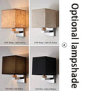 Axyaa American Classic Bedhead Fabric Wall Lamp LED for Indoor Study Bedroom