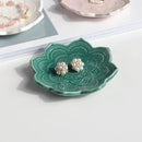 Ceramic Ring Dish Holder Trinket Tray Plate for Jewelry and Keys by Axyaa