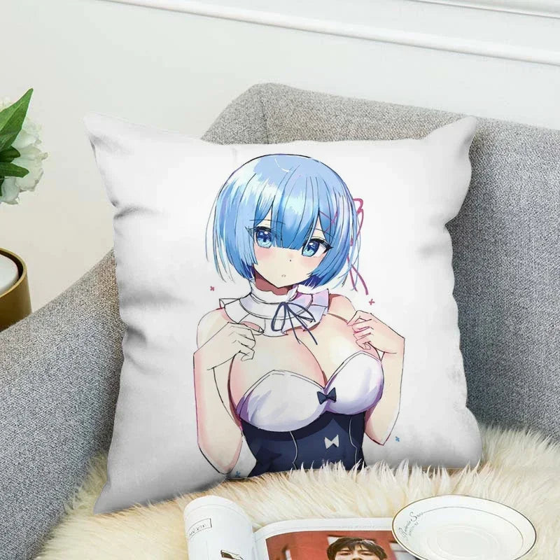 Axyaa 45x45 Cushions Covers for Bed Pillows, Sofa Anime Body Home Decor