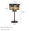 Axyaa Gray Crystal Classic Black Standing Light for Modern Luxury Living Room