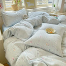 Axyaa Soft Double-Layer Cotton Quilt Cover Set with Pillowcase