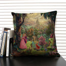Axyaa Fairy Tale World Oil Painting Cushion Cover for Living Room Sofa