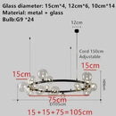Axyaa Glass Bubble LED Chandelier, Modern Home Decor Lighting
