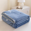 Axyaa Cartoon Pattern Flannel Blanket: Cozy Soft Plush Lightweight Throw for Sofa