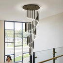 Axyaa Crystal Chandelier Stair Pendant Lamp Living Room Pendant Lights Interior Lighting