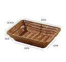 Axyaa Woven Tray Bread Dim Sum Dried Fruit Candy Snack Storage Basket