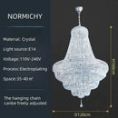 Axyaa European-Style Crystal Chandelier for Luxury Living Room, Villa & Staircase