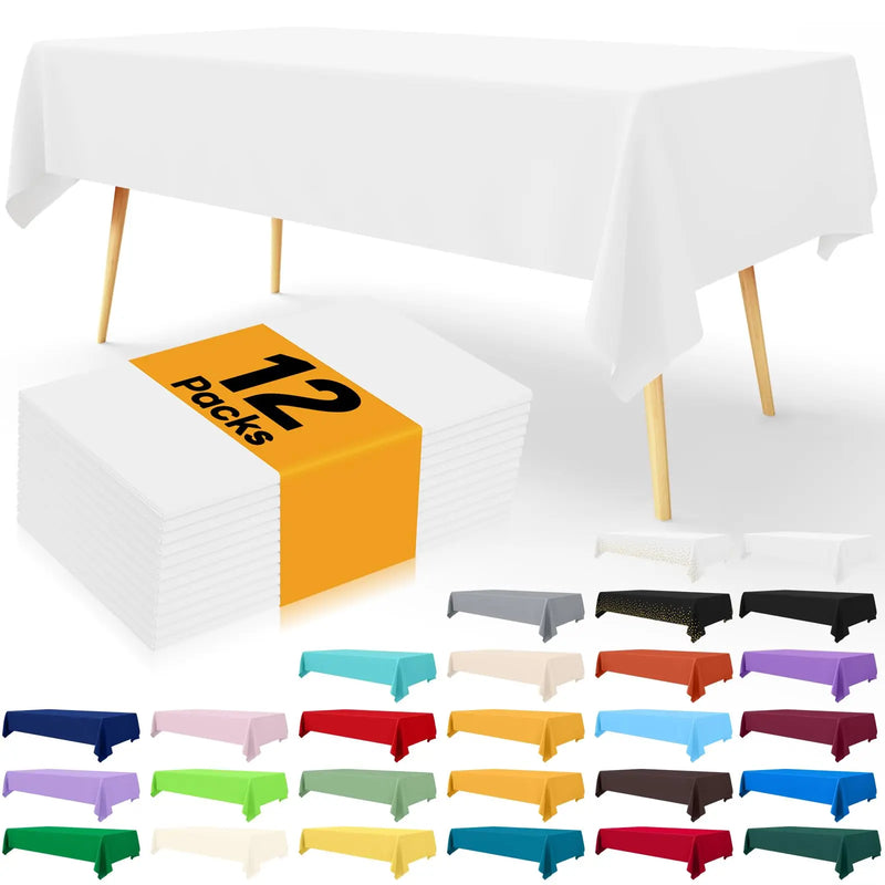 Axyaa Waterproof Plastic Table Covers 54X108inch