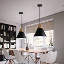 Axyaa Vintage Industrial Wood Pendant Lamp LED E27 Hanging Light