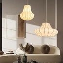 Axyaa Designer Silk Pendant Lamp: Elegant LED Lighting for Dining Room & Kitchen Island
