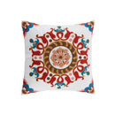 Axyaa Retro Embroidered Square Sofa Pillows for American Rustic Style Décor