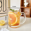 Axyaa 510ml Glass Cup with Handle, Large Capacity Drinkware for Juice, Milk, Tea, Beer