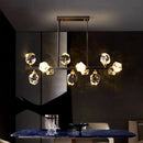 Axyaa Crystal Chandelier Pendant Light for Living Room, Dining Room & Ceiling - Luxury Indoor Lighting