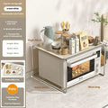 Axyaa Stainless Steel Microwave & Toaster Oven Rack with Detachable Tray Storage