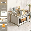 Axyaa Stainless Steel Microwave & Toaster Oven Rack with Detachable Tray Storage