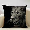 Axyaa Animal Pattern Cushion Cover Trio: Lion, Tiger, Bear Home Sofa Decor Kids Gift