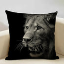 Axyaa Animal Pattern Cushion Cover Trio: Lion, Tiger, Bear Home Sofa Decor Kids Gift