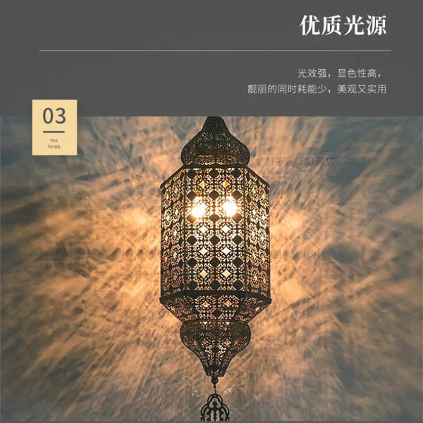 Axyaa Thai Retro Chandelier: Designer SE Asian Restaurant Hanging Light