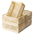 Axyaa Kawaii Collapsible Crate Stacking Storage Basket Organizer for Home Kitchen Bedroom