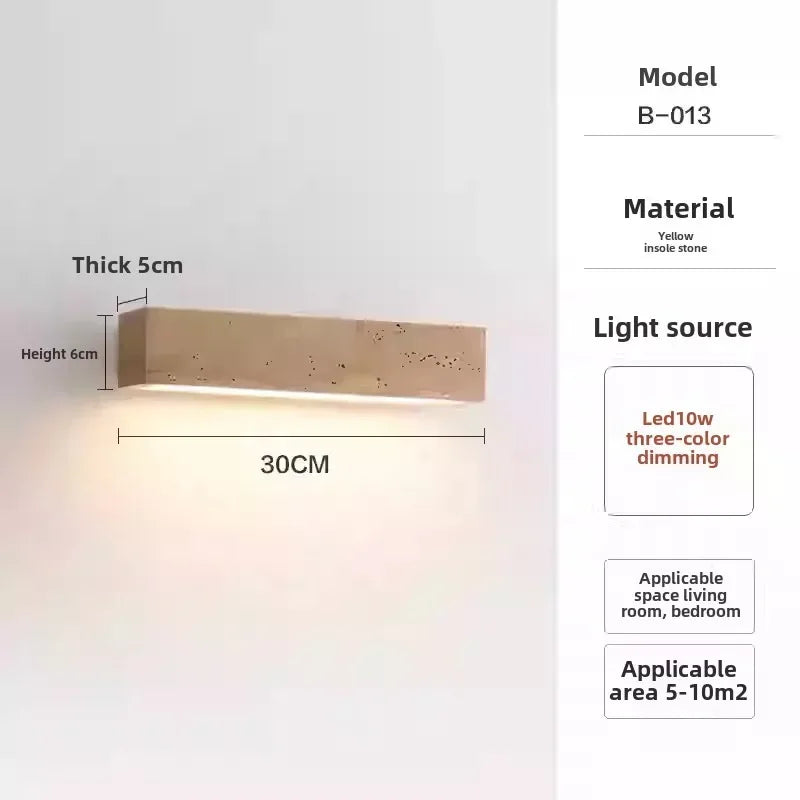 Axyaa Wabi Sabi Stone Wall Sconce Lamp for Bedroom & Living Room.