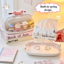 Axyaa Kawaii Tissue Box Holder Display Box Organizer Dolls Desktop Ornament
