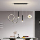 Axyaa Modern Living Room Dining Pendant Chandeliers - Black Gold Restaurant Lighting