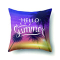 Axyaa Summer Coconut Tree Beach Sun Scene Pillow Cover 45x45cm